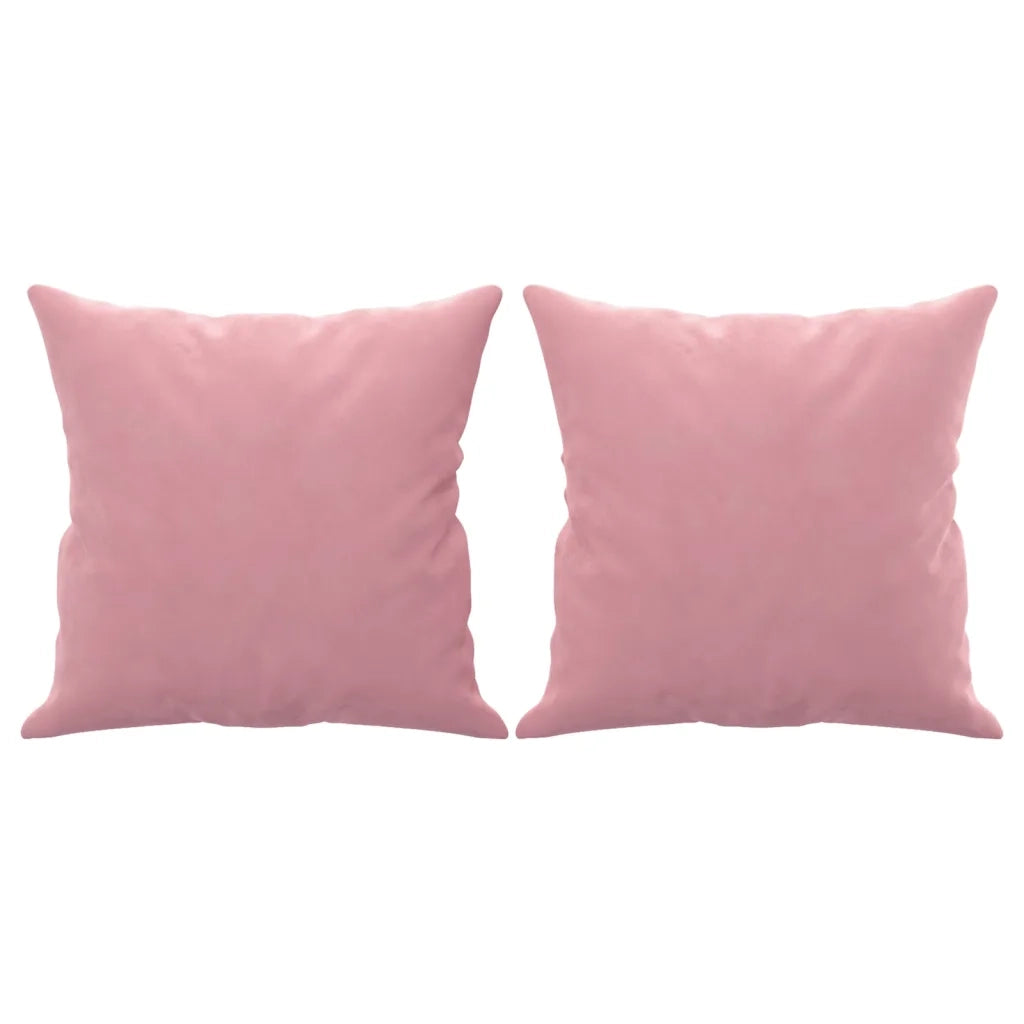 Divano | Divano da soggiorno | Sofa a 2 Posti con Cuscini Rosa 140 cm in Velluto