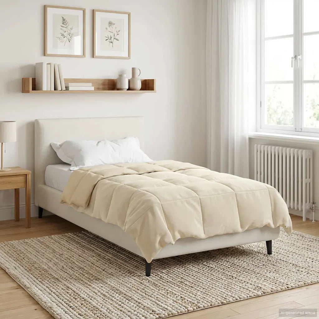 Piumone Completo Annuale Crema 140 x 220 cm Microfibra