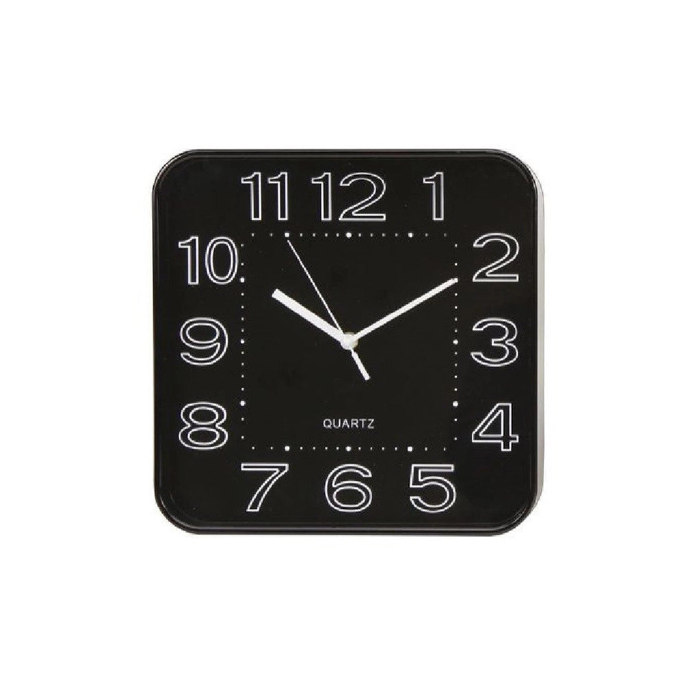 Trade Shop - Orologio Da Parete Muro A Quarzo Quadrato Analogico Casa Ufficio Da 30 Cm 196872 -