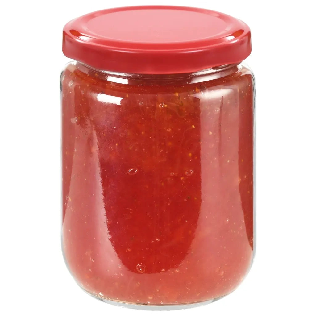 Vasi per Marmellata in Vetro Coperchio Rosso 96 pz 230 ml 50801