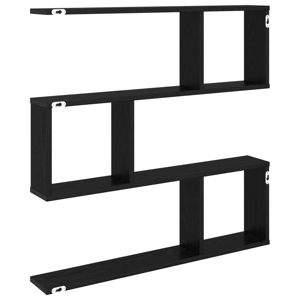 Scaffale da parete Rovere Nero 80 x 12 x 79,5 cm 8012277