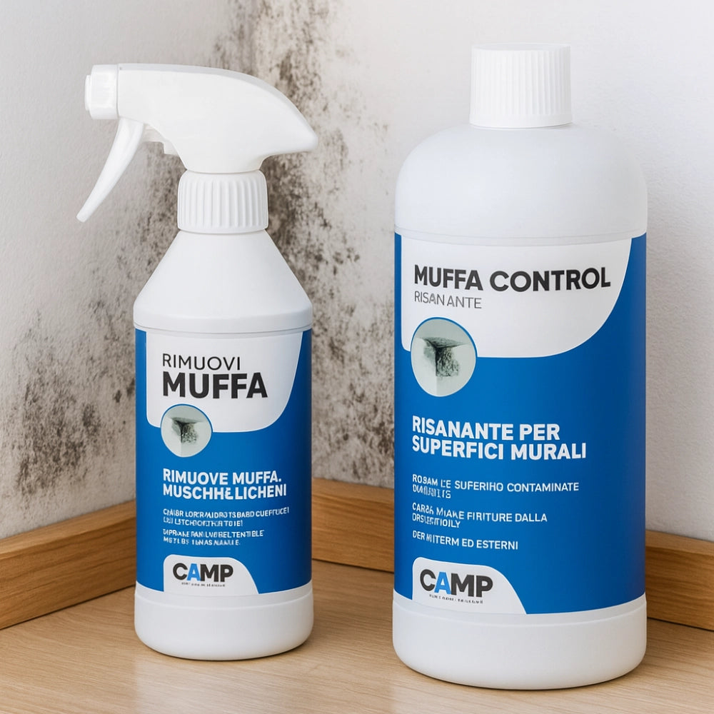 Trattamento completo rimuovi muffa 300 ml + muffa control risanante 1 lt