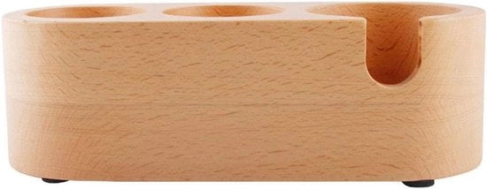 Sostegno per filtro caffè 58mm con base in legno e pattini antiscivolo - Facile posizionamento del filtro caffè