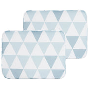 Set di 2 cuscini per sedili da esterno blu con motivo geometrico legato con corde resistenti ai raggi UV