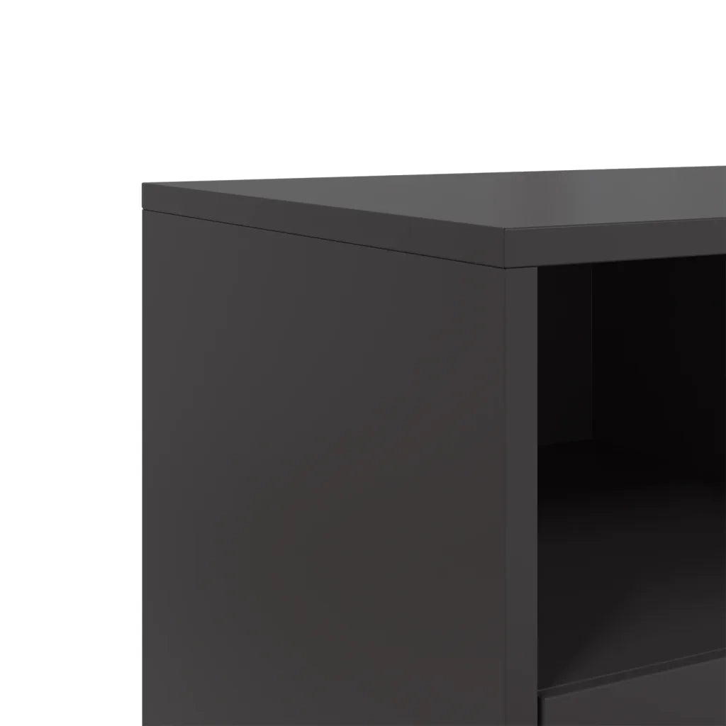 Mobile TV Nero 68x39x60,5 cm in Acciaio