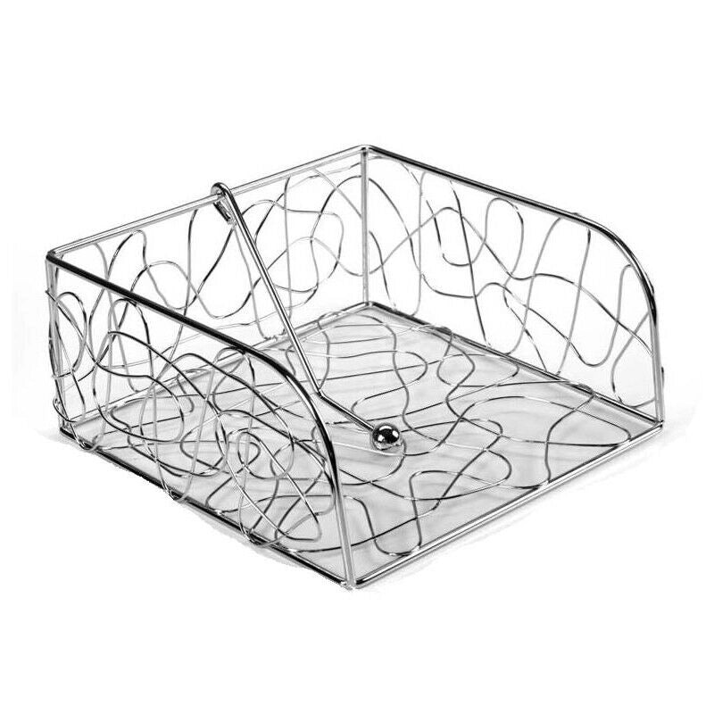 PORTATOVAGLIOLI IN METALLO SILVER 20 X 20 X 10 CM CON CLIP