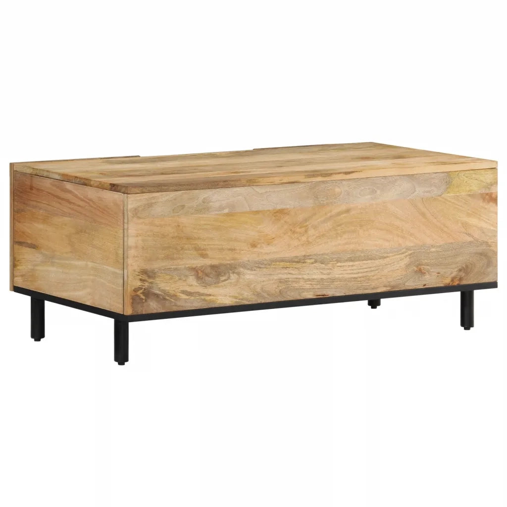 Tavolino da Salotto-Tavolino da soggiorno-Tavolo 100x54x40 cm in Legno Massello di Mango 777013