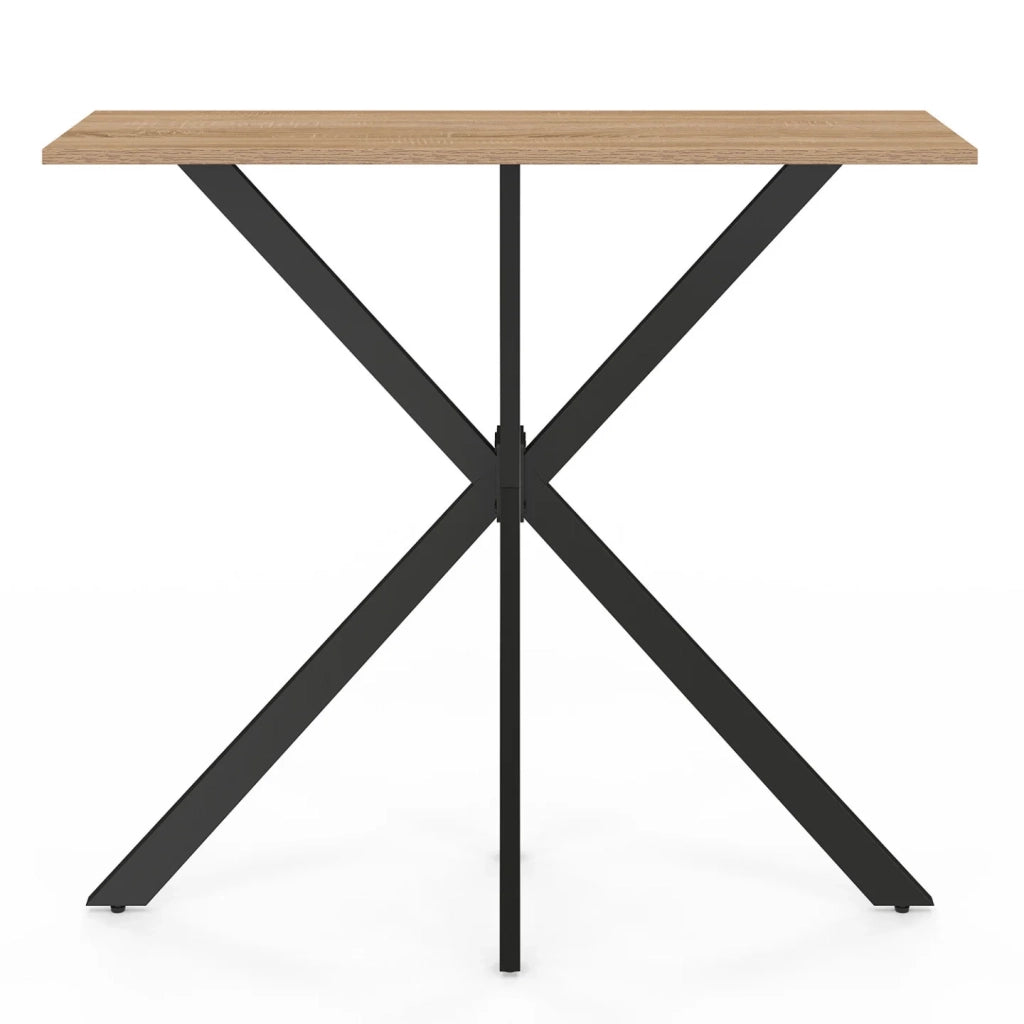 IDMarket - Consolle ALIX in legno e gambe a ragno nere