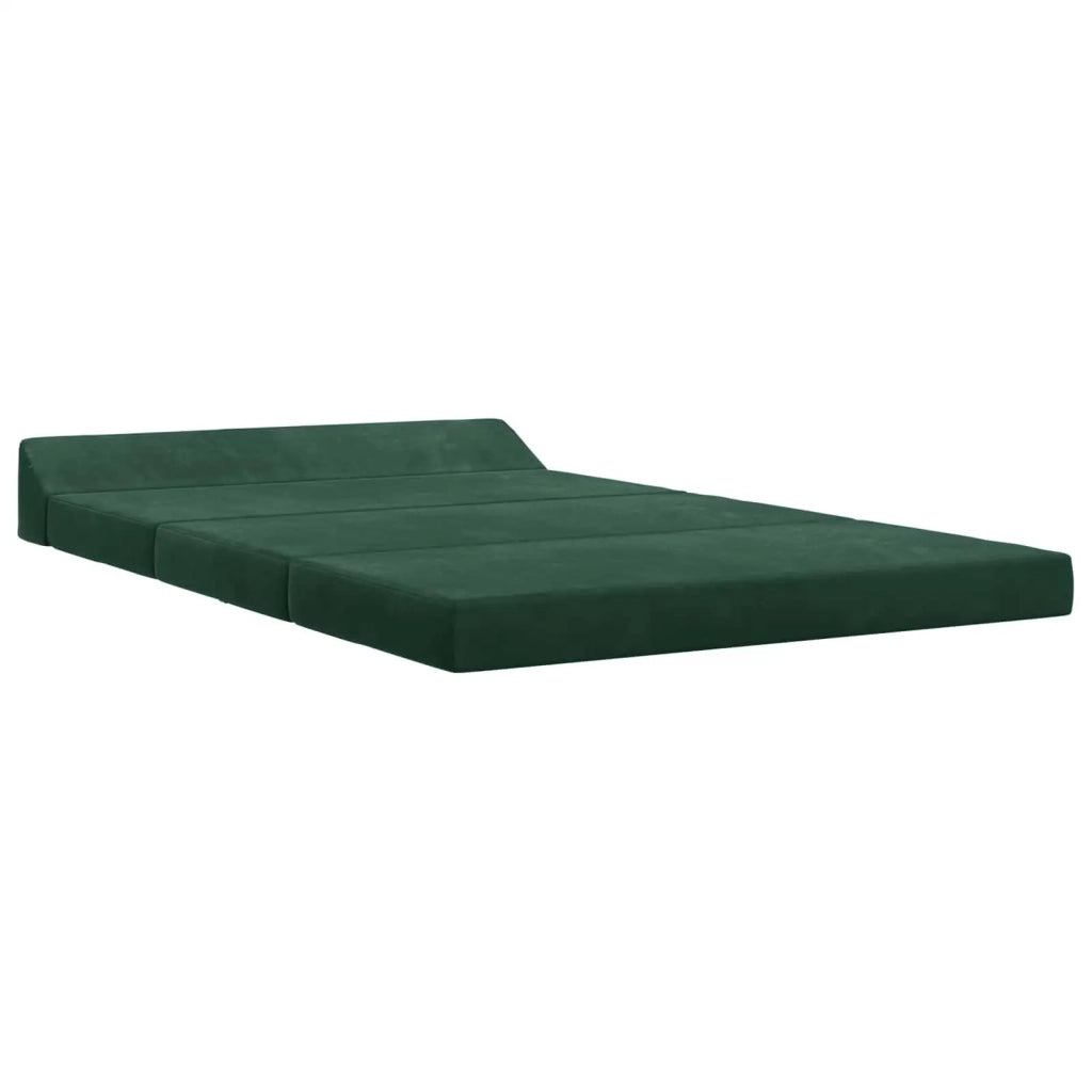Divano Letto Pieghevole Verde Scuro 120 x 60 x 49 cm Tessuto