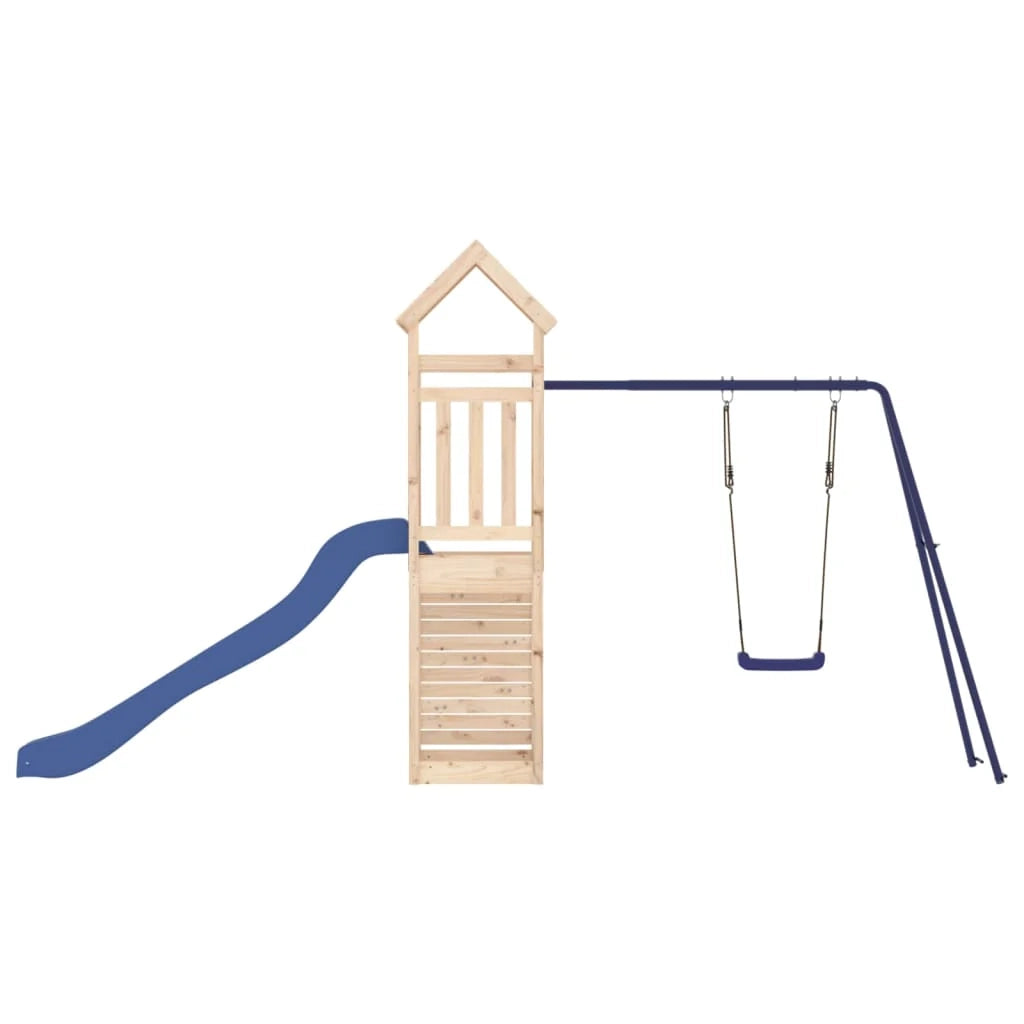 Altalene per parco giochi all'aperto scivolo altalene robuste giochi da giardino 424 x 186 x 214 cm legno di pino massiccio 02_0004800