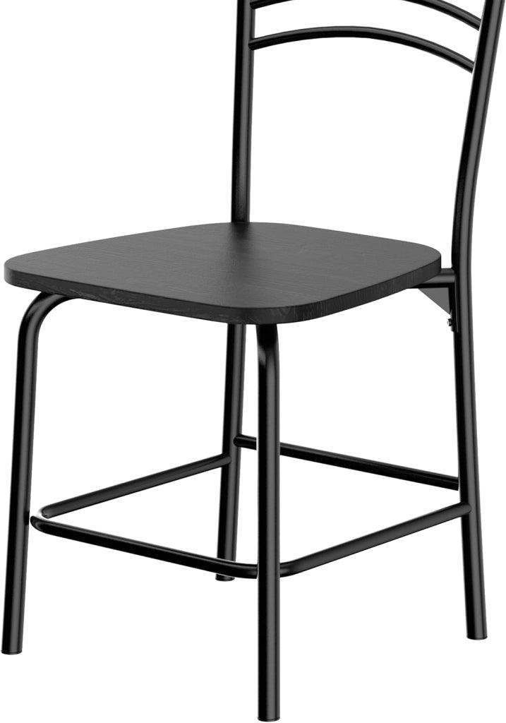 Set Tavolo e Sedie da Pranzo, Tavolo da Pranzo con Sedie, Set di Tavolo da Pranzo con 4 Sedie, Tavolo Legno, 4 Sedie Sala da Pranzo, Gamba in Metallo, per Sala da Pranzo