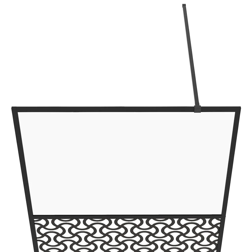 Parete doccia con vetro divisorio per vasca accessorio da bagno box doccia arredamento per la casa ESG trasparente 115 x 195 cm nero 02_0002152