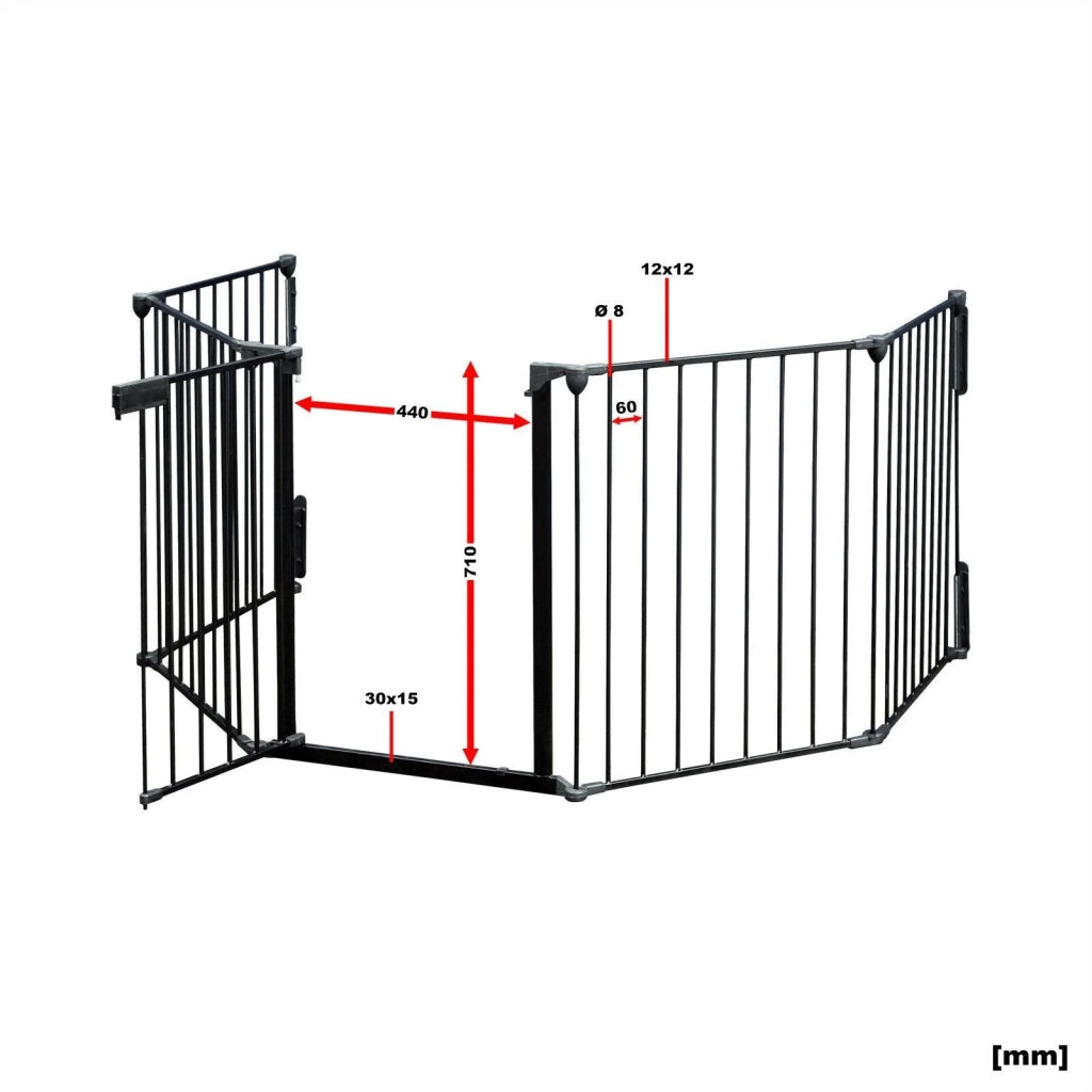 Barriera di sicurezza per camino da 300 cm parascintille griglia di sicurezza per bambini 16_0002545