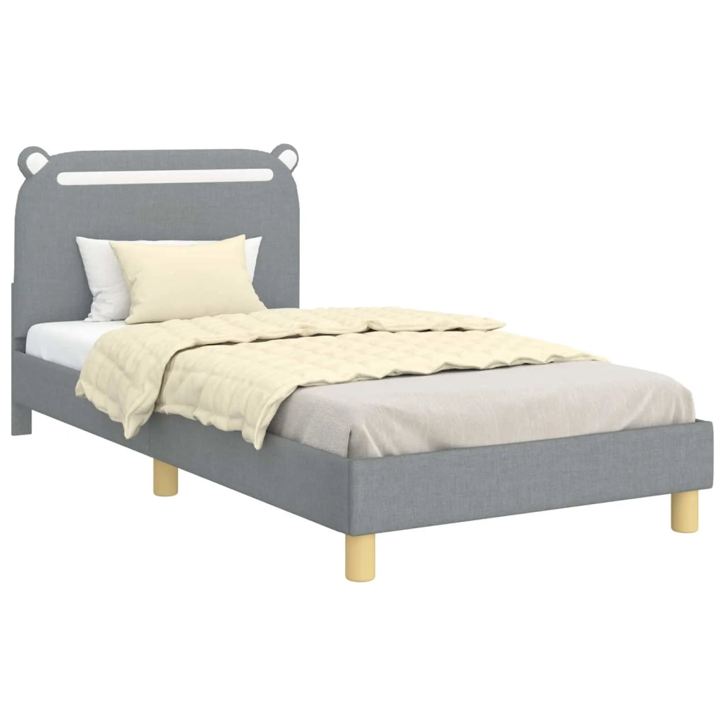 Struttura letto bambini con testata Grigio Chiaro 90 x 200 cm