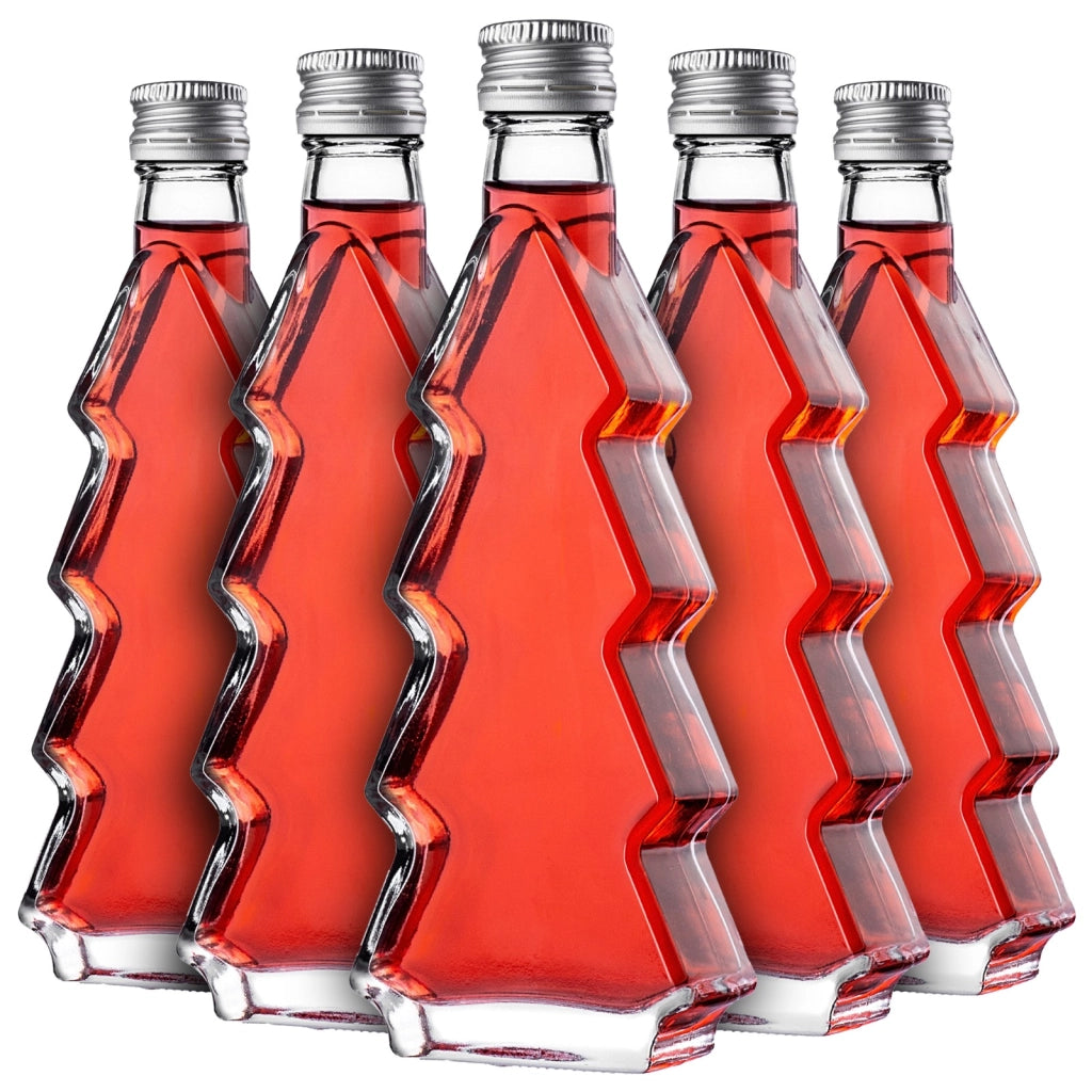 KADAX Butelka choinka 200ml pakiet 5szt z zakętką