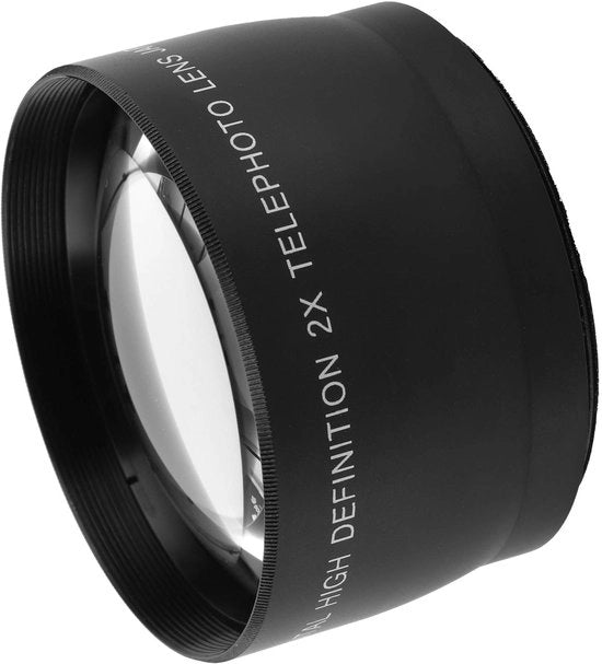 Ottimizzazione - Obiettivo Tele 2X - Adatto per diametro filtro 55 mm - Vetro ottico - Incluso custodia di trasporto - Compatibile con filtri da 62 mm