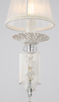 Lampada da parete Elegant in Metallo Grace Bianco con Oro