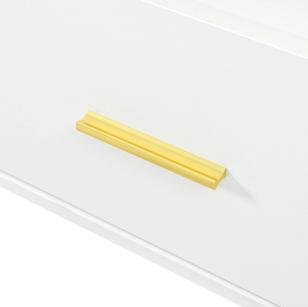 Mobile ingresso con specchio; barra appendiabiti; panca e 2 cassetti; bianco; 120x35x190 cm