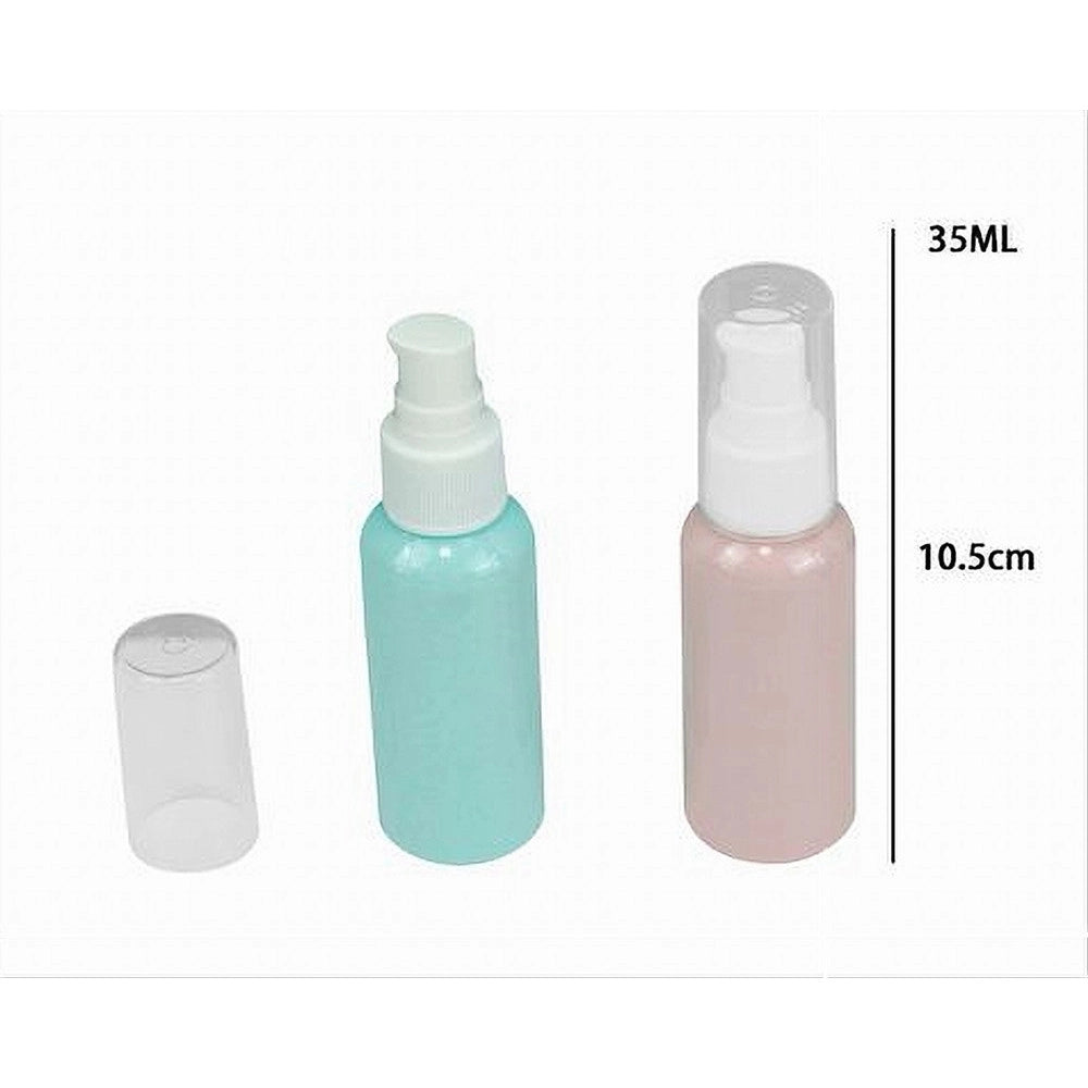 Trade Shop - Set 4pz Bottiglia Viaggio Vuota 35ml Dispenser A Pompa Per Crema Cosmetici 79379 -