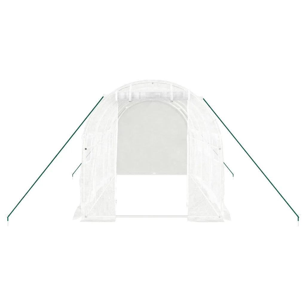 Serra con Telaio in Acciaio Bianco 8 mÂ² 4x2x2 m