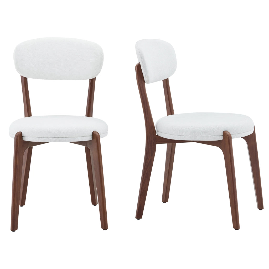 Sedie da Pranzo Set 2 Pezzi Imbottite ¨C MINIMAL ¨C Tessuto Lino Stile Moderno per Sala e Cucina