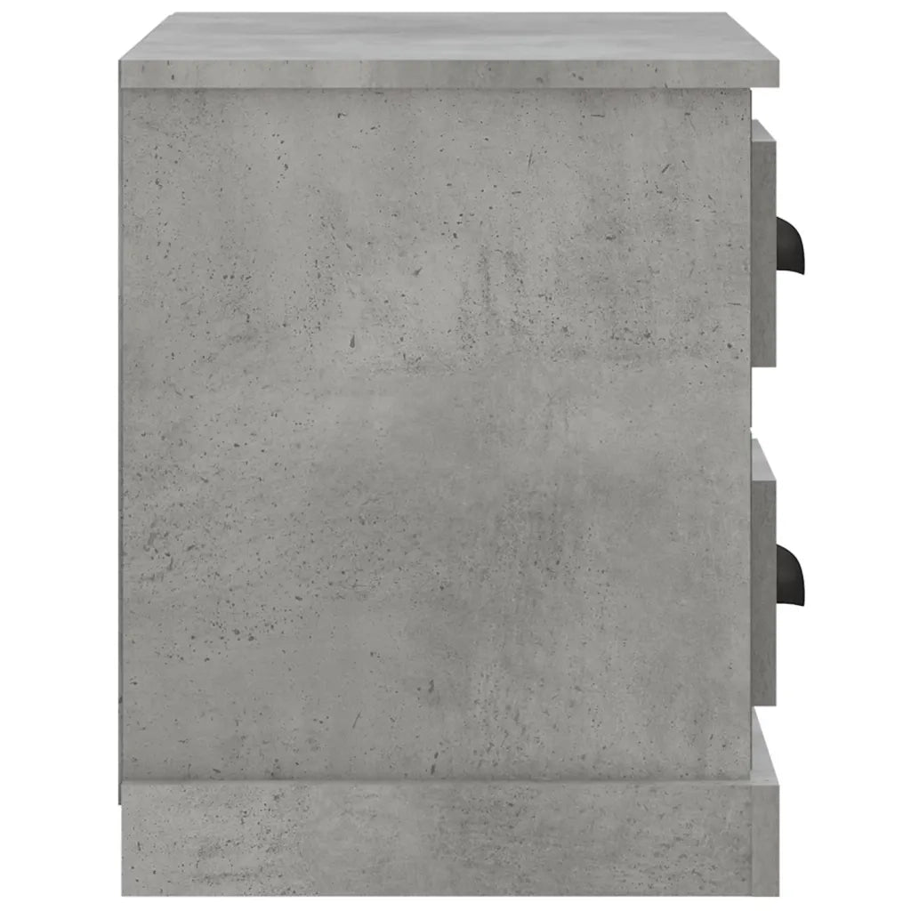 Comodino | Armadio da Notte | Mobiletto da notte Grigio Cemento 60x35,5x45 cm