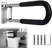 Supporto per Bagno Opovolabile 90° - Sostegno Antiscivolo - Maniglione Bagno - Maniglione per Disabili - Sostegno fino a 120 kg - Progettazione Spaziale Ridotta
