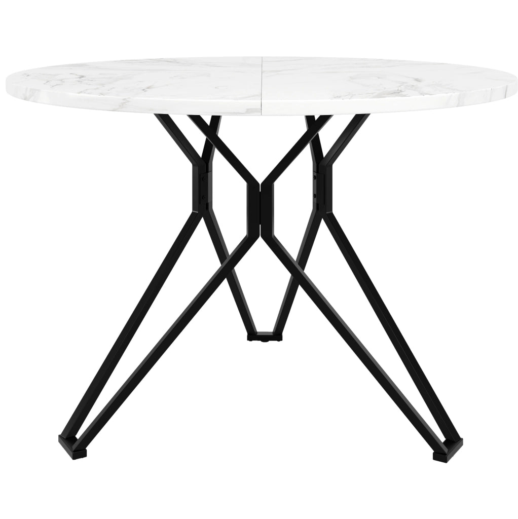 Tavolo da pranzo rotondo 100x100x76 cm in MDF; nero