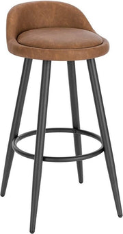 Barstoli in Legno - Set di 1 - Marrone - Con schienale basso - Per Cucina & Bar - Altezza seduta 69cm