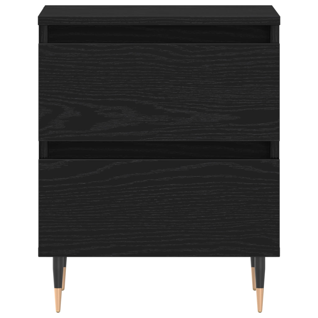 Comodini 2 pz Noce Nero 40x35x50 cm Legno Ingegnerizzato