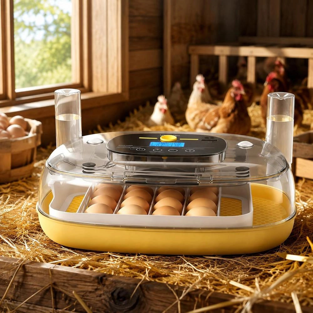 Fully Automatic 24-egg Incubator With Egg Turner, Temperature And Humidity Control, For Hatching Chicks, Ducks, Geese, And Quail.