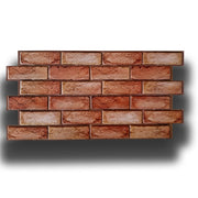 pacchi da 10 o 20 Pannelli 3D Rivestimento a parete in PVC effetto MATTONI COTTO 96x48cm Realistici, isolanti - Pacco da 20 pannelli 96x48cm