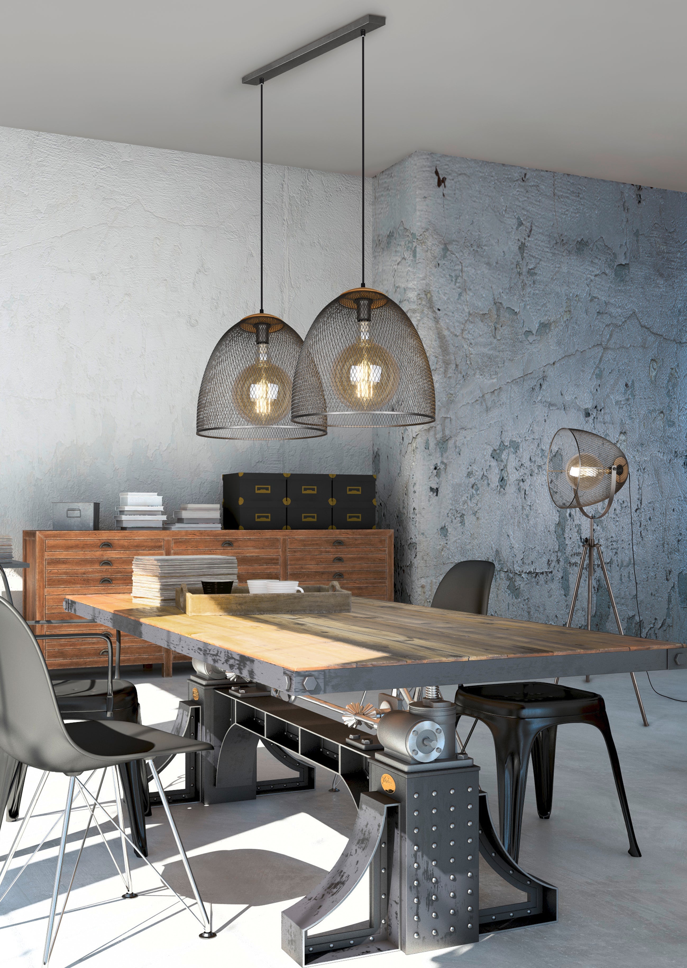 Piantana da Interno a LED in Metallo Nickel Opaco