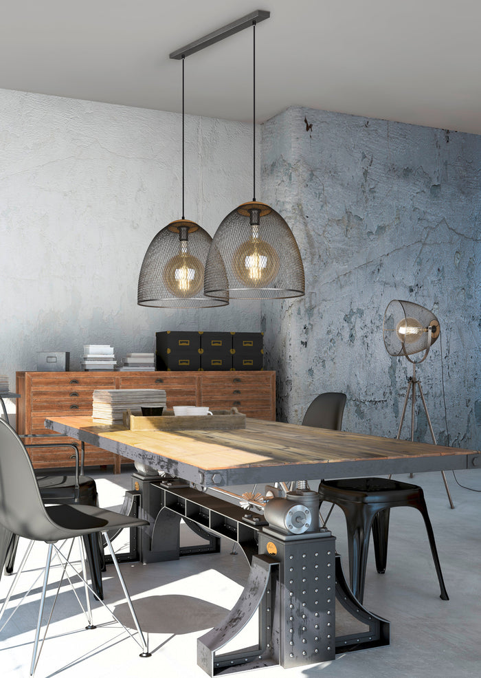 Piantana da Interno a LED in Metallo Nickel Opaco