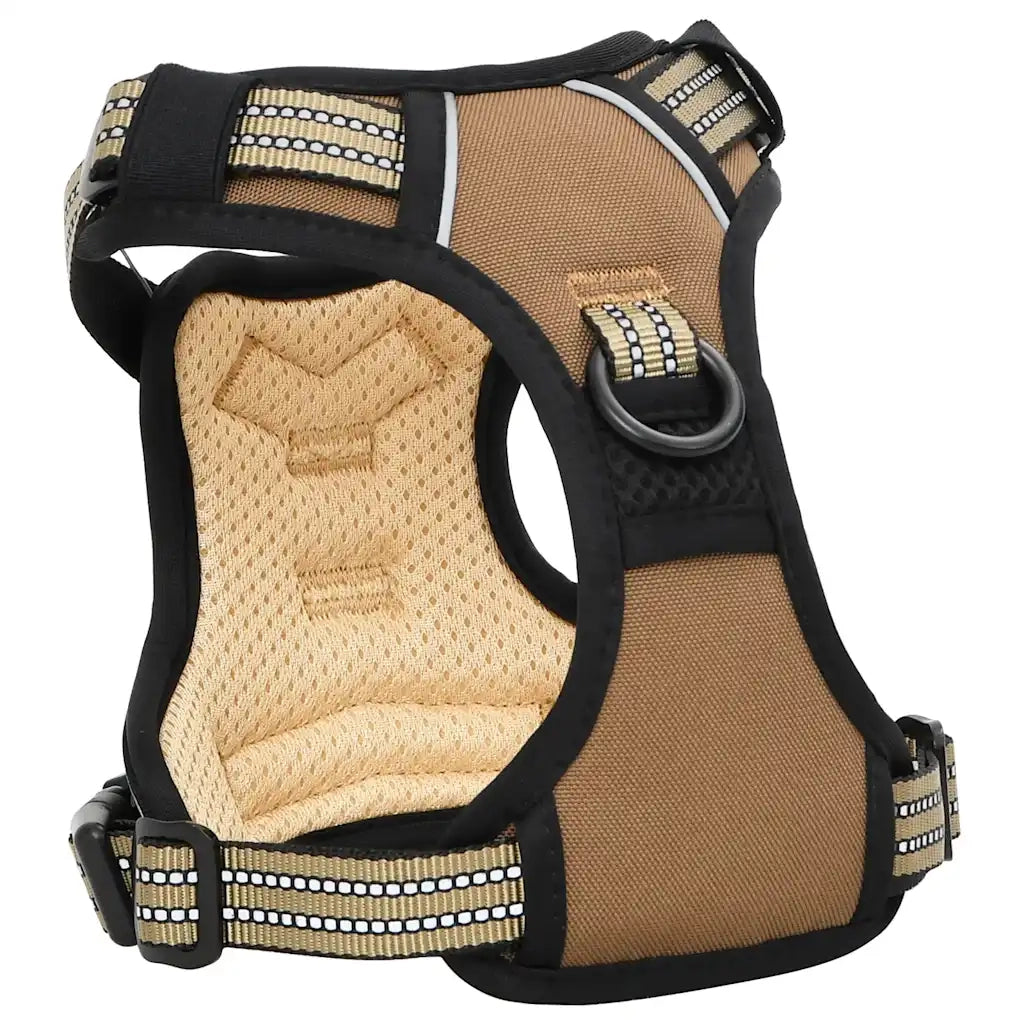 Pettorina Cani con Guinzaglio e Collare Regolabile Marrone L CFW1438214