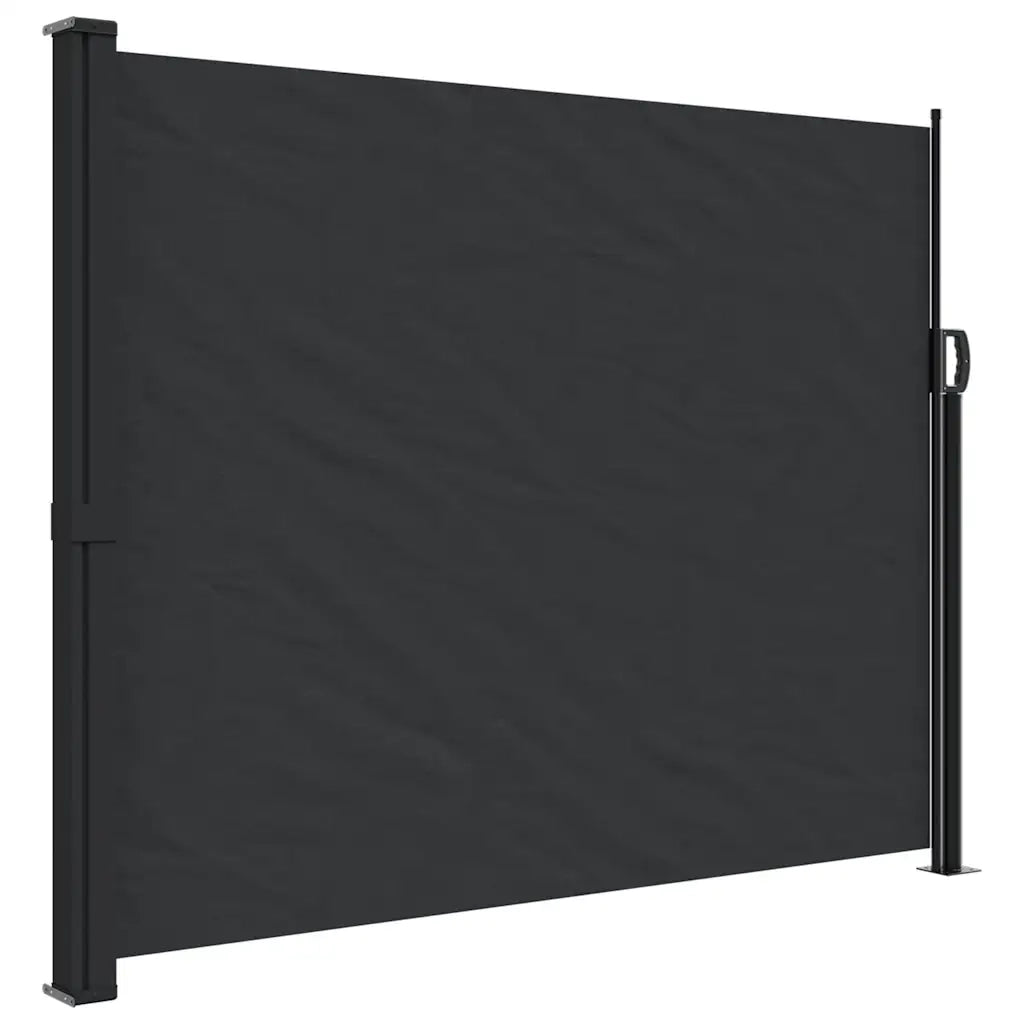 Tenda da Sole Laterale Retrattile-Tenda parasole per balcone per giardino Nera 160x600 cm 496055