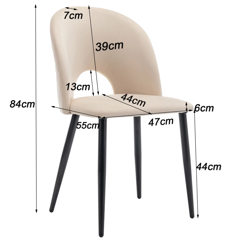 Set da pranzo 140x80x75 cm con tavolo effetto marmo; velluto beige