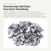 Omsnoerclips in acciaio per PP-folie 12-16 mm - 260 pezzi - Confezione duratura - Pacchetti di omsnoeramento - Capacità di chiusura - IJzerfolie