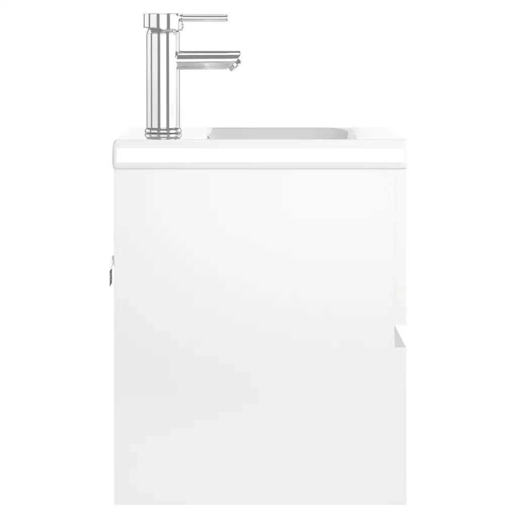 Mobile con Lavabo | Armadio Lavabo Integrato Bianco in Legno Multistrato