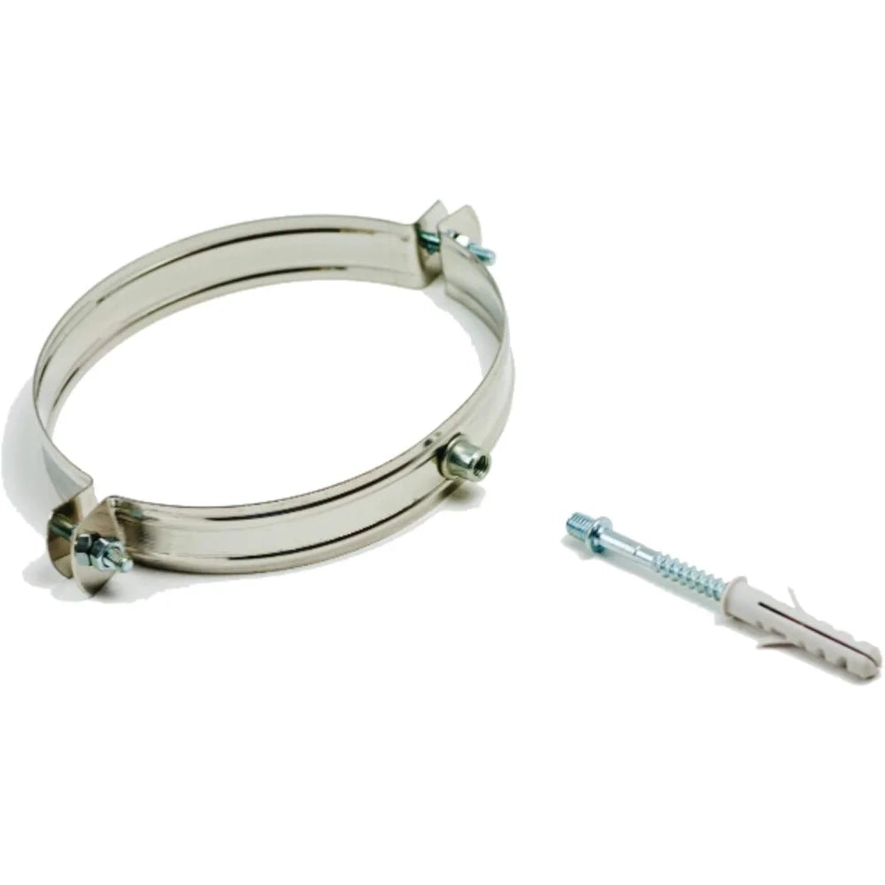 Collare fascetta murale diam 200 mm acciaio inox fissaggio a mur