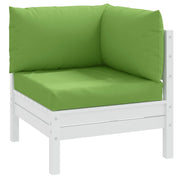 vidaXL Cuscini per Pallet 3 pz Verde Mélange in Tessuto