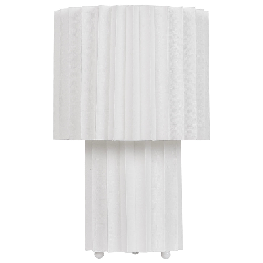 Lampada da comodino Base in lino bianco Paralume a tamburo in tessuto 40 cm Stile moderno Soggiorno Camera da letto