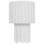 Lampada da comodino Base in lino bianco Paralume a tamburo in tessuto 40 cm Stile moderno Soggiorno Camera da letto