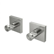 Set 2 appendiabiti da muro in acciaio inox spazzolato Sidera