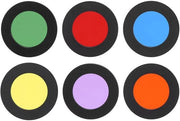 Set di filtri oculare per telescopio - 6 colori - 1,25 pollici/31,7 mm - riduzione luminosità - plastica - compatibile con telescopi astronomici