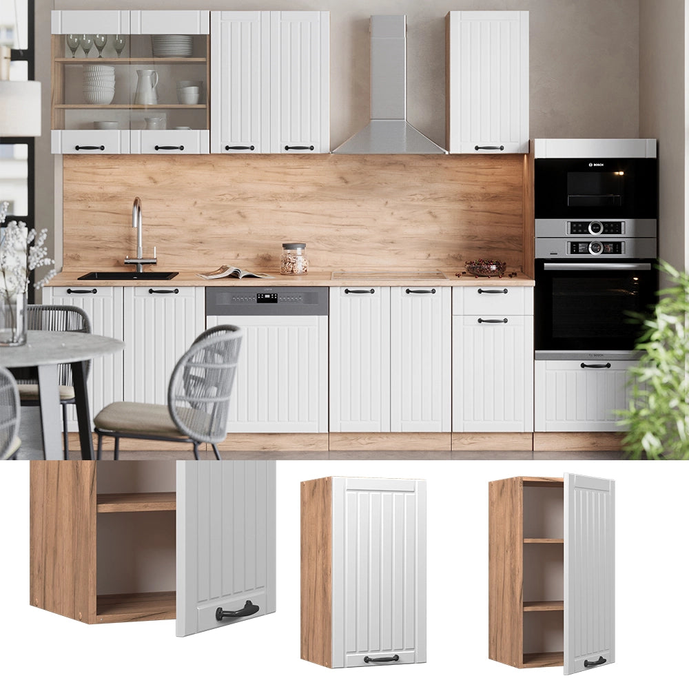 Vicco Pensile da cucina Bianco casa di campagna 40 cm
