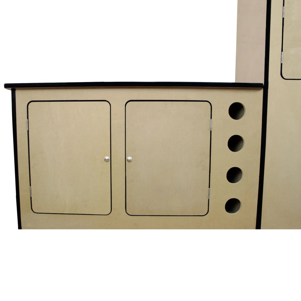 Kit moquette nera per furgone con cucina camper in MDF personalizzabile