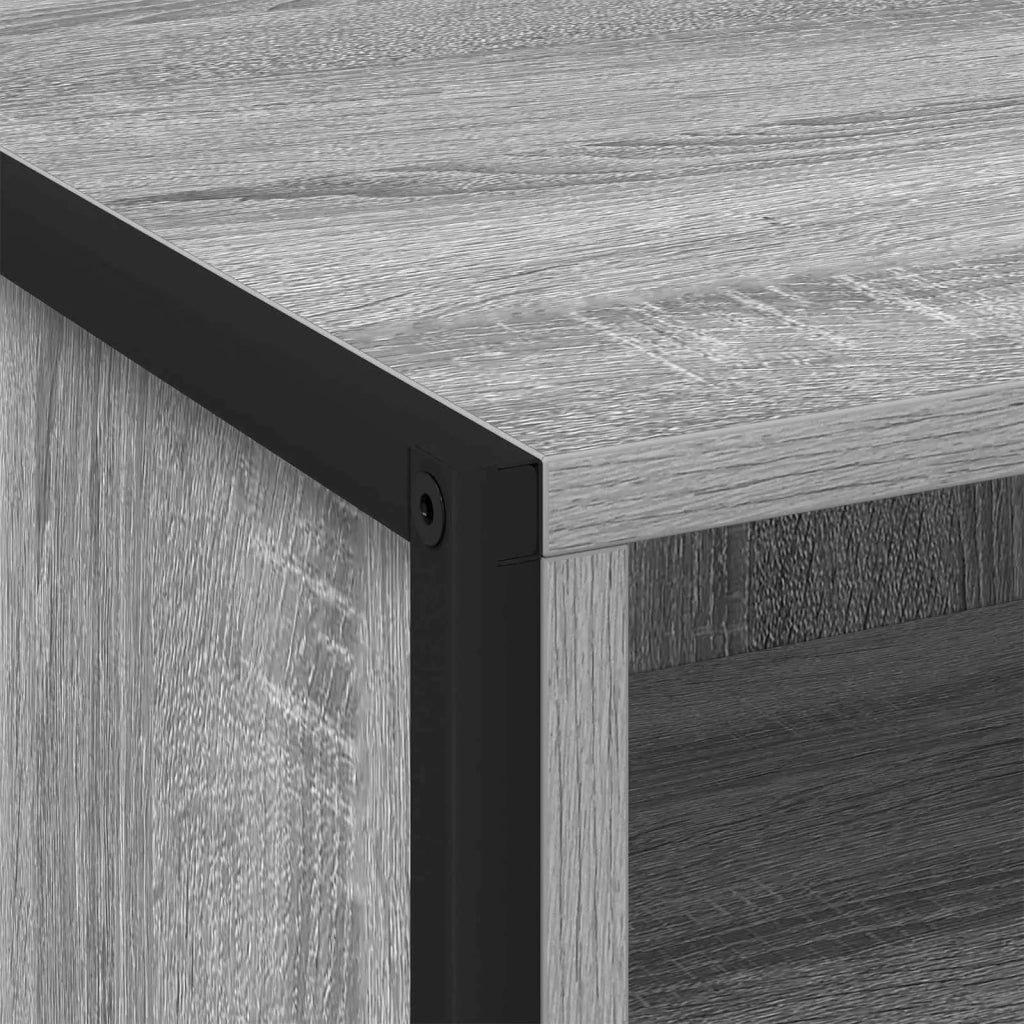 Comodino con cassetto 2 pz-Set di 2 Tavolino da notte Grigio Sonoma 50 x 39,5 x 50 cm