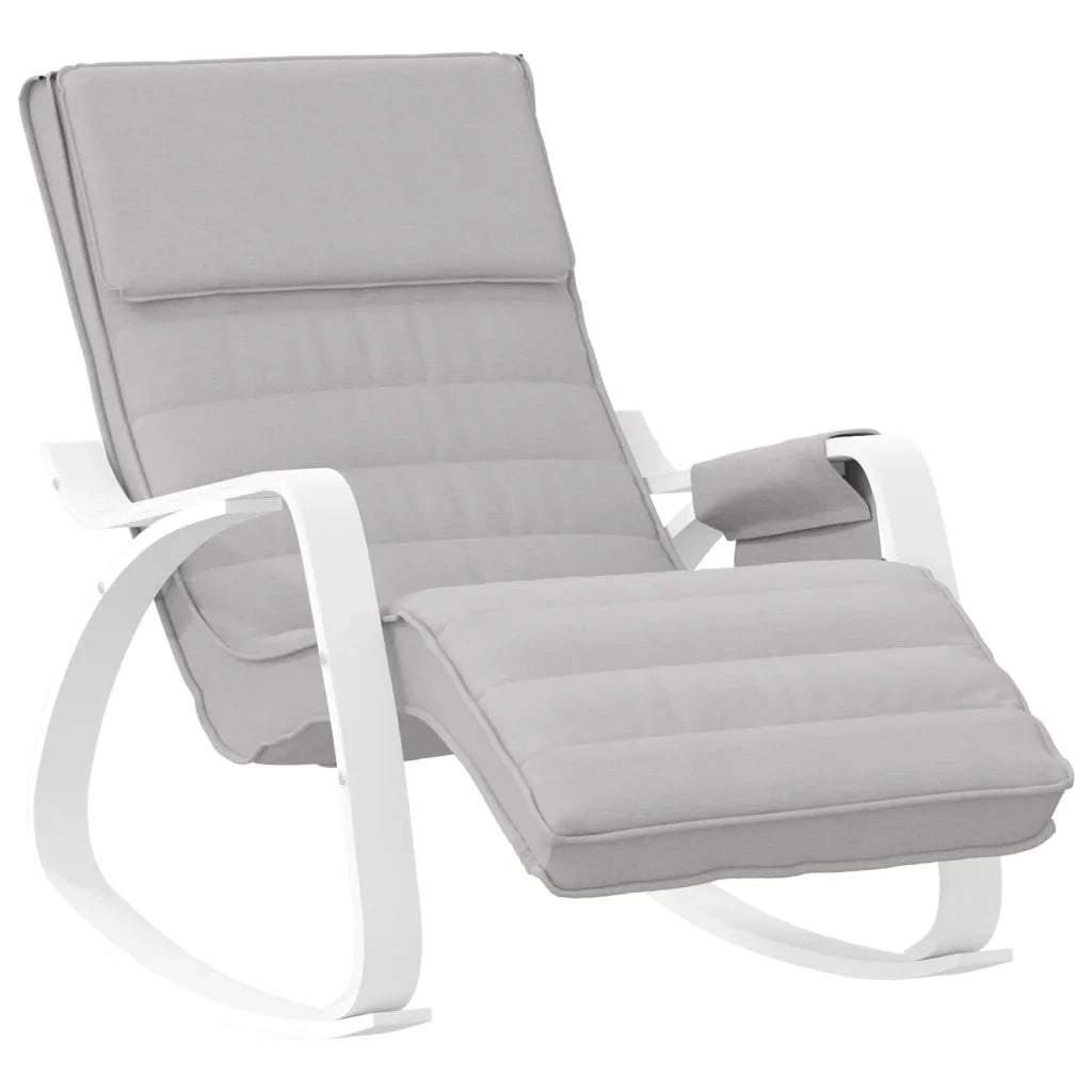 Sedia a Dondolo Grigio Chiaro in Tessuto CFW5689372