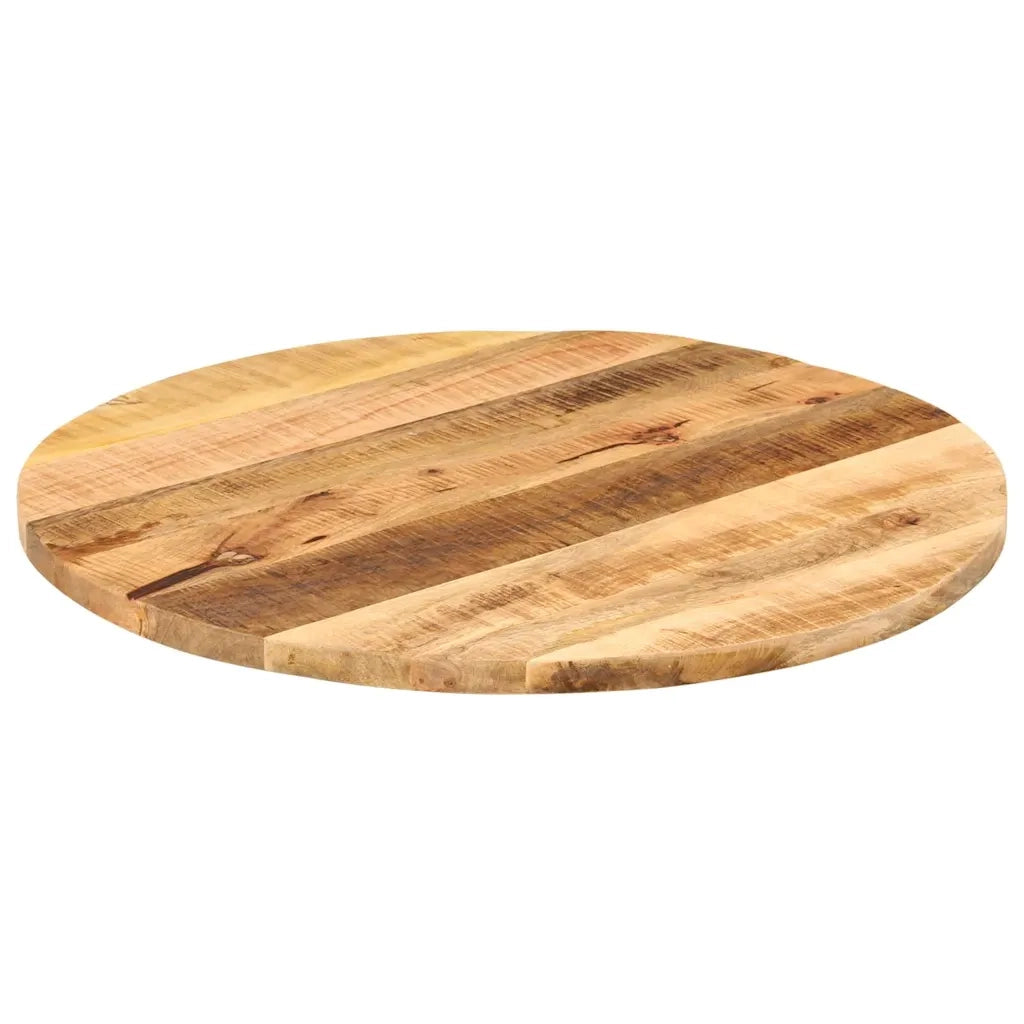 Piano per Tavolo Ã˜ 90x3,8cm Rotondo Legno Massello Grezzo Mangocod mxl 92514